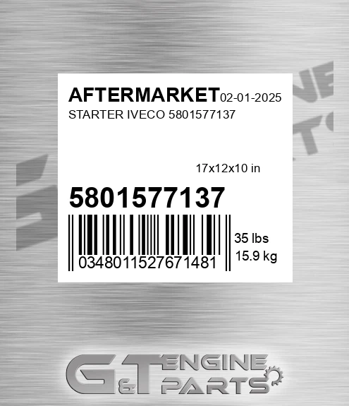 5801577137 Starter Iveco