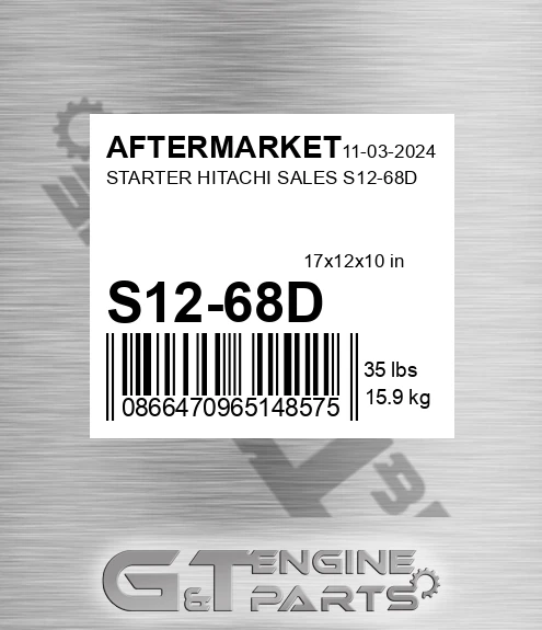 S12-68D Starter Hitachi Sales S12-68d for AFTERMARKET