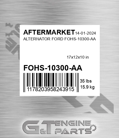 FOHS-10300-AA Alternator Ford Fohs-10300-aa for AFTERMARKET