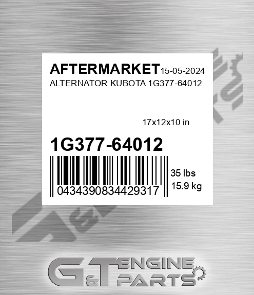 1G377-64012 Alternator Kubota 1g377-64012 for AFTERMARKET