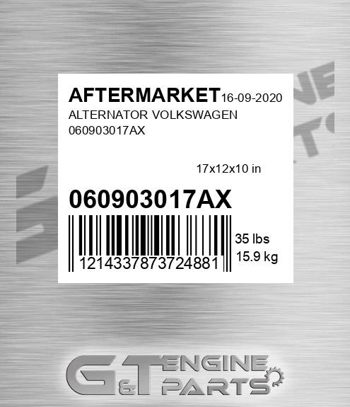 060903017AX Alternator Volkswagen