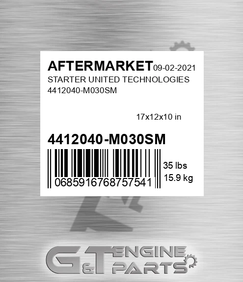4412040-M030SM Starter United Technologies 4412040-m030sm for AFTERMARKET