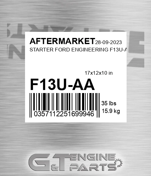 F13U-AA Starter Ford Engineering F13u-aa for AFTERMARKET