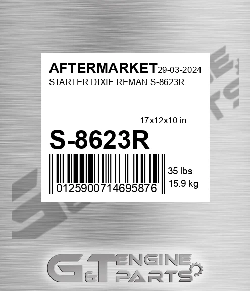 S-8623R Starter Dixie Reman S-8623r for AFTERMARKET