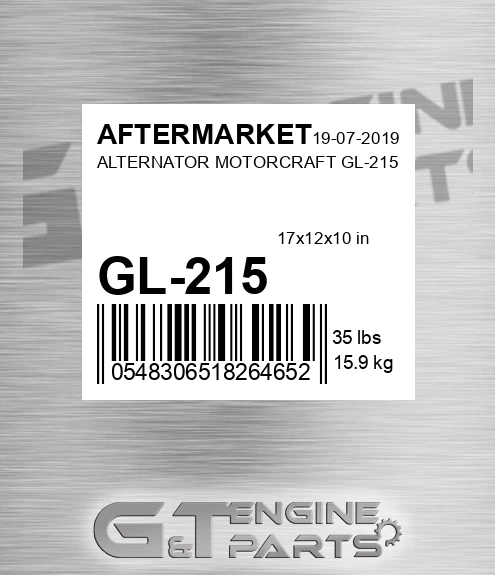 GL-215 Alternator Motorcraft Gl-215 for AFTERMARKET
