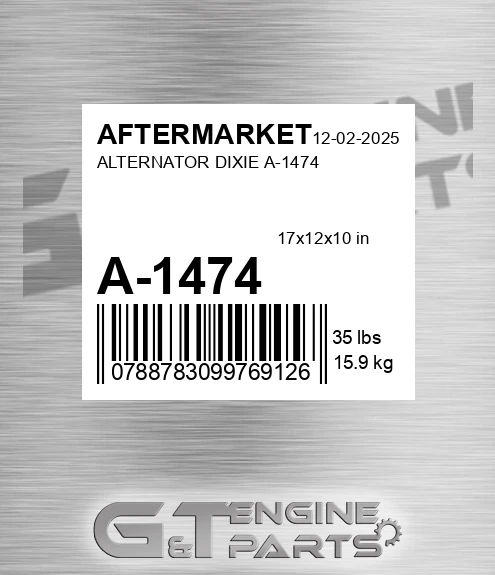 A-1474 Alternator Dixie A-1474 for AFTERMARKET