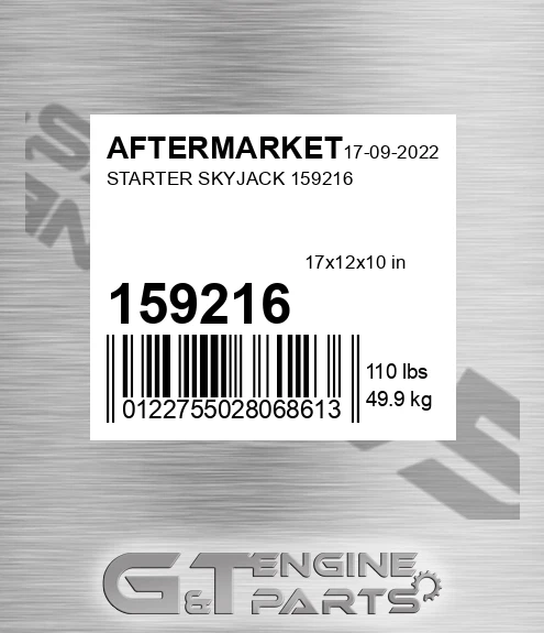 159216 Starter Skyjack for AFTERMARKET