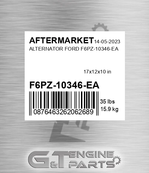 F6PZ-10346-EA Alternator Ford F6pz-10346-ea for AFTERMARKET