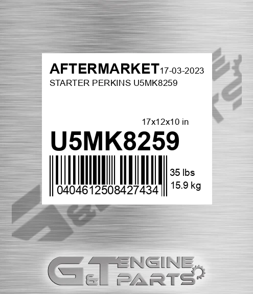U5MK8259 Starter Perkins for AFTERMARKET