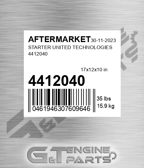 4412040 Starter United Technologies for AFTERMARKET