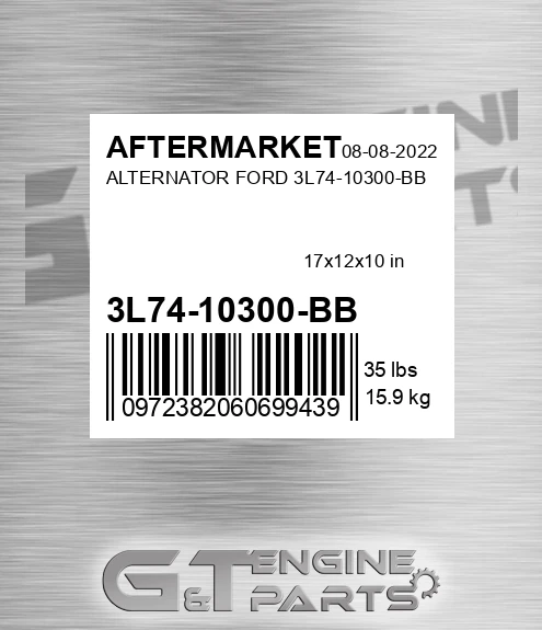 3L74-10300-BB Alternator Ford 3l74-10300-bb for AFTERMARKET