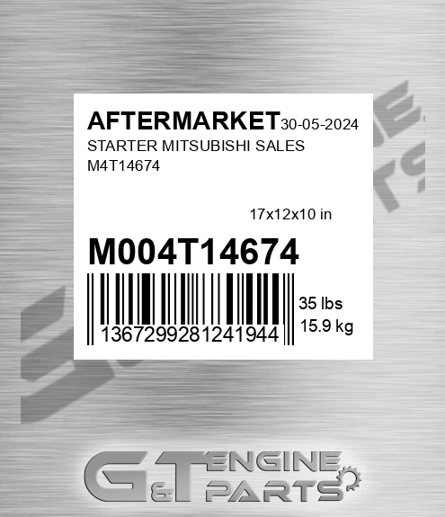 M004T14674 Starter Mitsubishi Sales M4t14674 for AFTERMARKET
