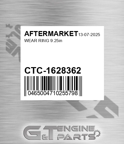 CTC-1628362 Wear Ring 9.25in