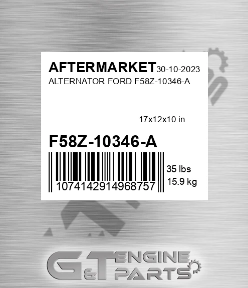 F58Z-10346-A Alternator Ford F58z-10346-a for AFTERMARKET