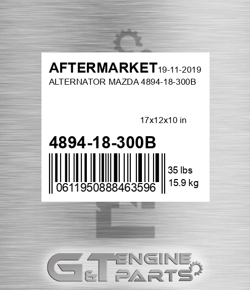 4894-18-300B Alternator Mazda 4894-18-300b for AFTERMARKET