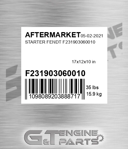 F231903060010 Starter Fendt for AFTERMARKET