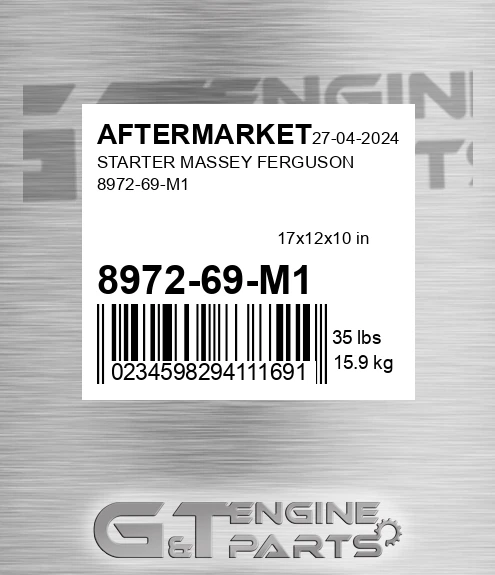 8972-69-M1 Starter Massey Ferguson 8972-69-m1 for AFTERMARKET