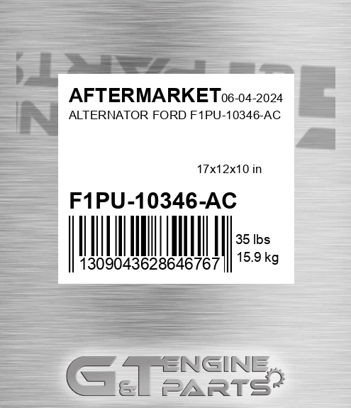 F1PU-10346-AC Alternator Ford F1pu-10346-ac for AFTERMARKET
