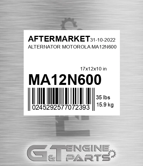 MA12N600 Alternator Motorola for AFTERMARKET