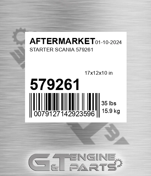 579261 Starter Scania for AFTERMARKET