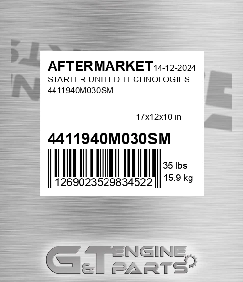 4411940M030SM Starter United Technologies for AFTERMARKET