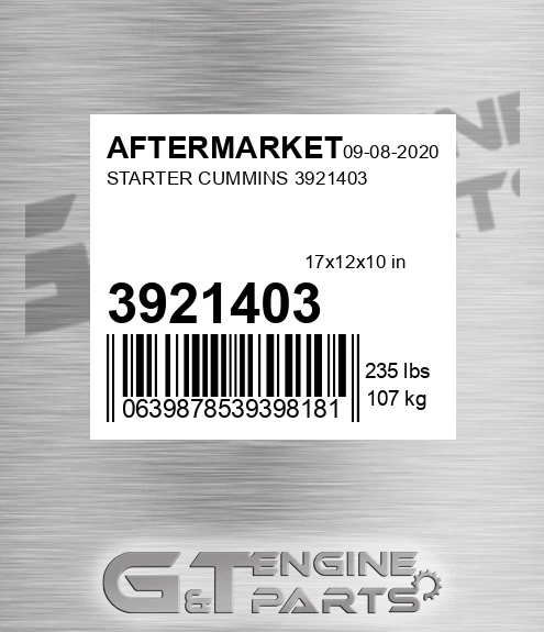 3921403 Starter Cummins for AFTERMARKET