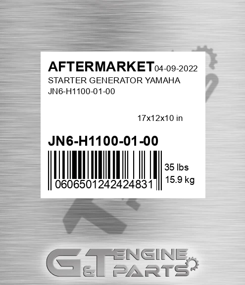 JN6-H1100-01-00 Starter Generator Yamaha Jn6-h1100-01-00 for AFTERMARKET