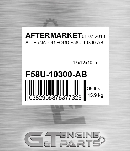 F58U-10300-AB Alternator Ford F58u-10300-ab for AFTERMARKET