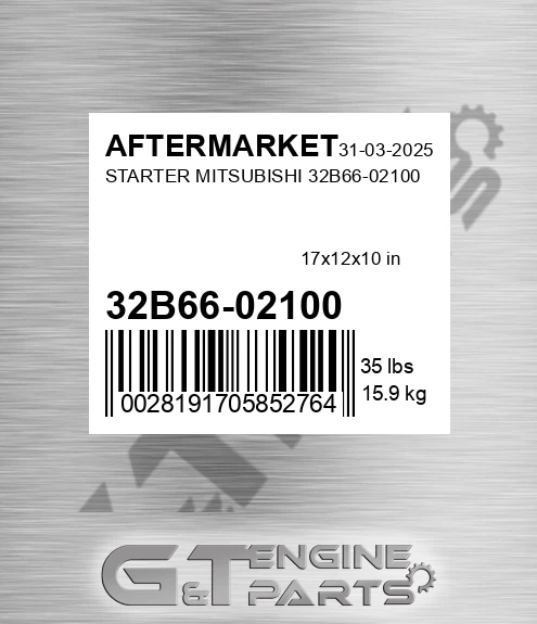 32B66-02100 Starter Mitsubishi 32b66-02100 for AFTERMARKET