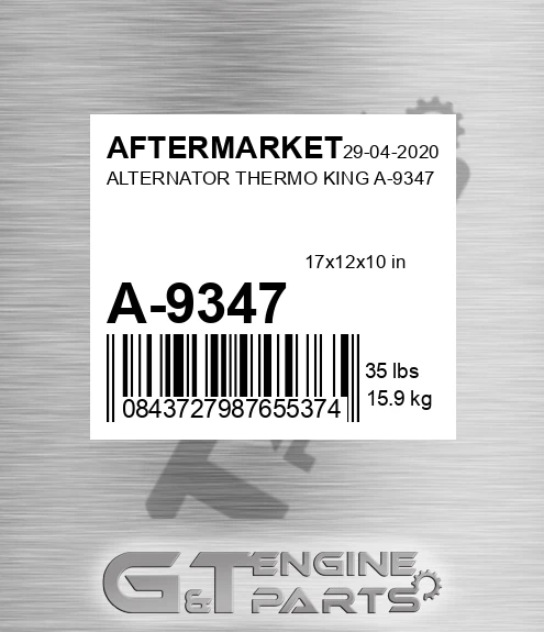 A-9347 Alternator Thermo King A-9347 for AFTERMARKET