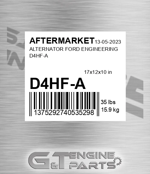 D4HF-A Alternator Ford Engineering D4hf-a for AFTERMARKET