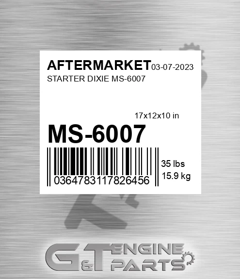 MS-6007 Starter Dixie Ms-6007