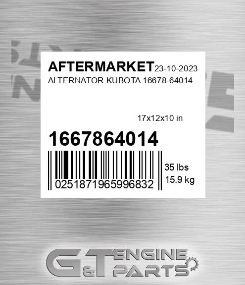 1667864014 Alternator Kubota