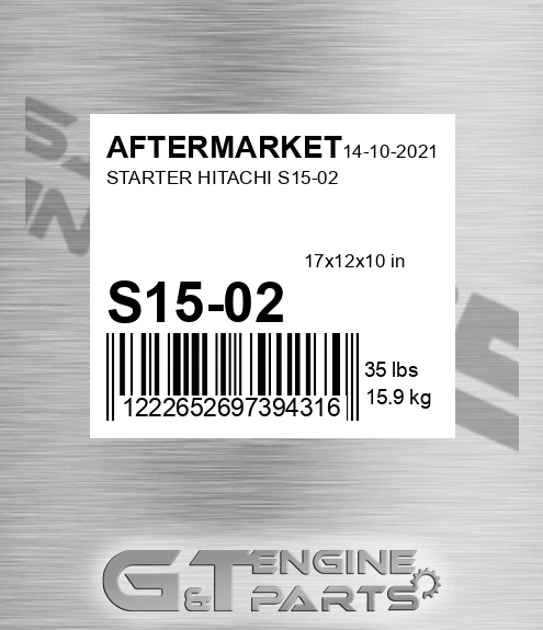 S15-02 Starter Hitachi S15-02 for AFTERMARKET