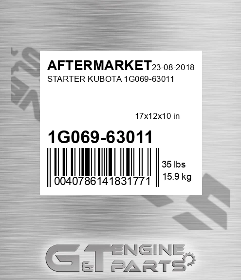 1G069-63011 Starter Kubota 1g069-63011 for AFTERMARKET