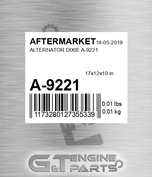 A-9221 Alternator Dixie A-9221 for AFTERMARKET