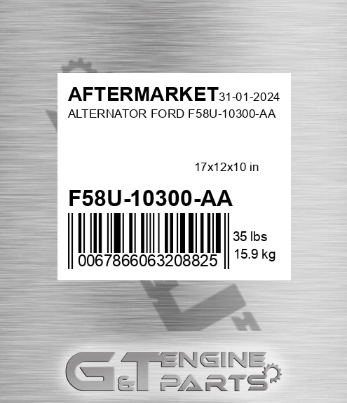 F58U-10300-AA Alternator Ford F58u-10300-aa for AFTERMARKET