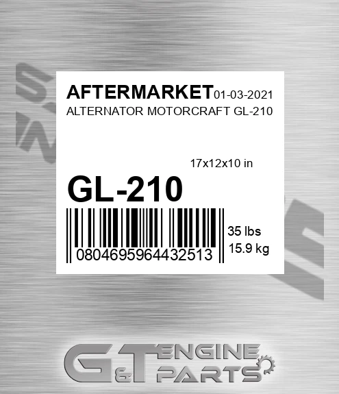 GL-210 Alternator Motorcraft Gl-210 for AFTERMARKET