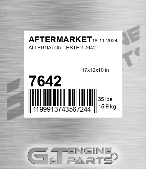 7642 AFTERMARKET Alternator Lester