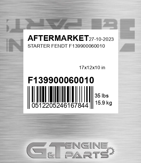 F139900060010 Starter Fendt for AFTERMARKET