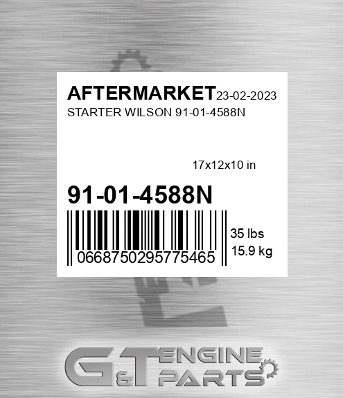91-01-4588N Starter Wilson 91-01-4588n for AFTERMARKET