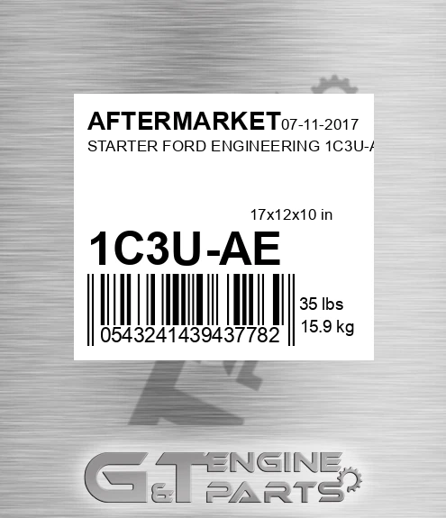 1C3U-AE Starter Ford Engineering 1c3u-ae for AFTERMARKET