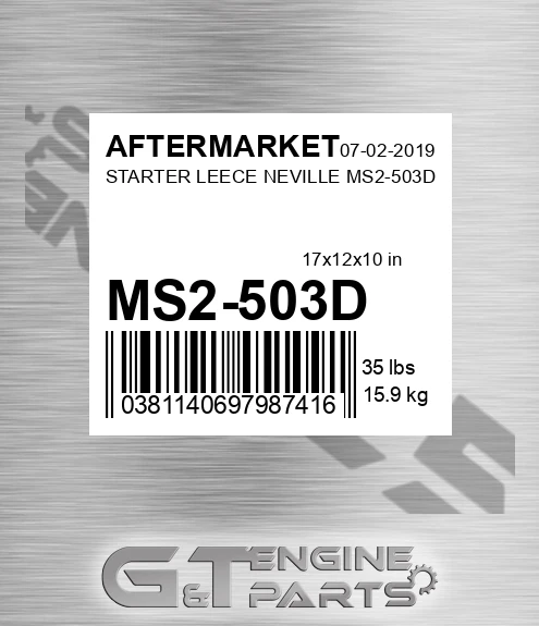 MS2-503D Starter Leece Neville Ms2-503d for AFTERMARKET