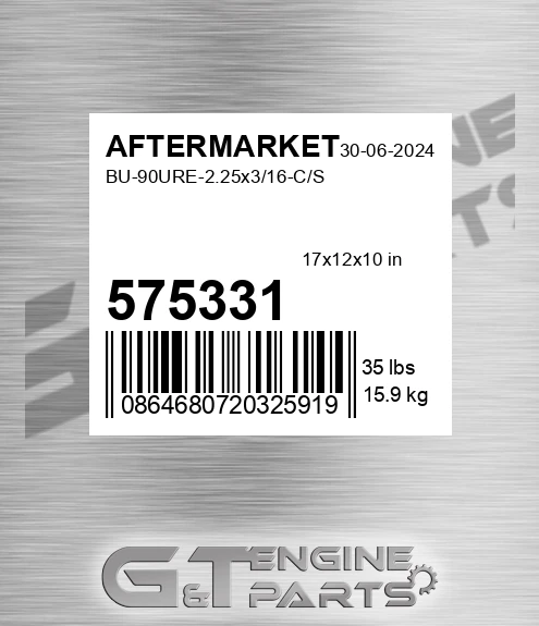 575-331 Bu-90ure-2.25x3/16-c/s for AFTERMARKET