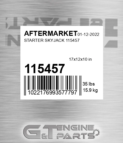 115457 Starter Skyjack for AFTERMARKET