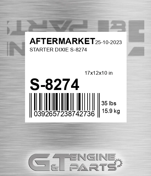 S-8274 Starter Dixie S-8274 for AFTERMARKET