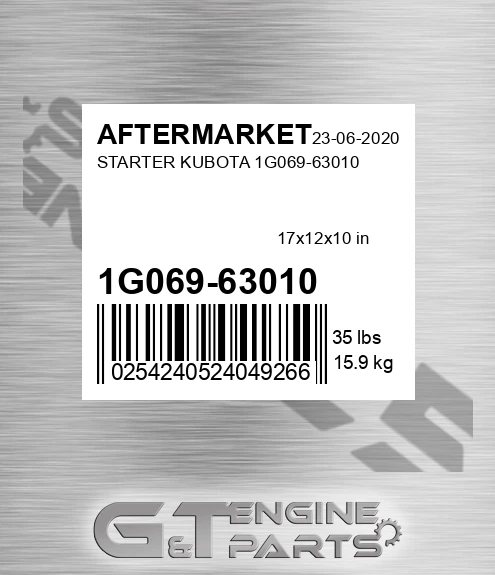1G069-63010 Starter Kubota 1g069-63010 for AFTERMARKET