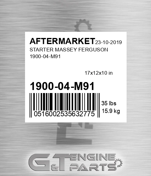 1900-04-M91 Starter Massey Ferguson 1900-04-m91 for AFTERMARKET
