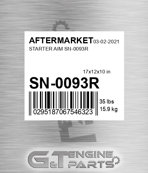 SN-0093R Starter Aim Sn-0093r for AFTERMARKET