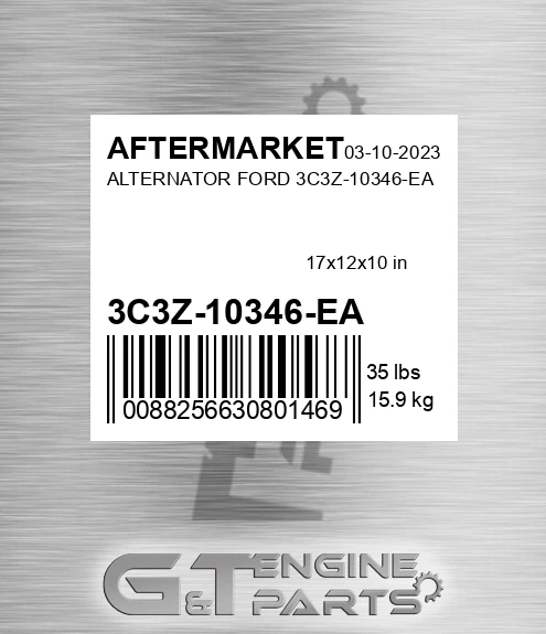 3C3Z-10346-EA Alternator Ford 3c3z-10346-ea for AFTERMARKET